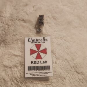 Kids ID Badge Accessory Red and White